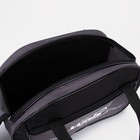 Сумка спортивная на молнии, наружный карман, цвет чёрный/серый - фото 8398816