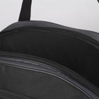 Сумка спортивная на молнии, наружный карман, цвет чёрный/серый - фото 8547224
