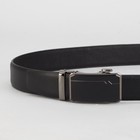 Ремень мужской, винт, пряжка автомат металл, ширина - 3,5 см, цвет чёрный гладкий - Фото 2