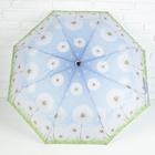 Зонт полуавтоматический «Одуванчиковое поле», 3 сложения, 8 спиц, R = 49 см, цвет голубой - Фото 2