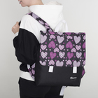 Рюкзак молодёжный, с косметичкой, отдел на молнии, цвет чёрный/розовый - Фото 1