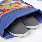 Мешок для обуви, отдел на шнурке, наружный карман, цвет синий - Фото 3