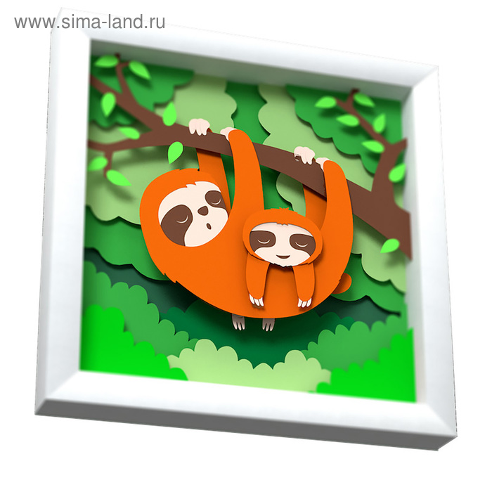 3D-аппликация из бумаги "Ленивцы" - Фото 1