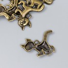 Декор для творчества металл "Важный кот" бронза 2,2х3 см - Фото 2