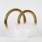 Кольца с фатином и латексным цветком, белые - фото 24437629