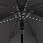 Зонт - трость полуавтоматический «Однотонный», 8 спиц, R = 56 см, цвет чёрный - Фото 3