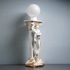 Лампа интерьерная "Девушка у колонны" шар, белое золото 90см - Фото 3