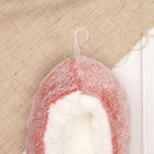 Носки-тапочки плюшевые "Лисёнок", цвет коралловый/белый - Фото 4