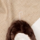 Носки-тапочки пушистые "Мишутка", цвет коричневый - Фото 4