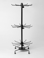 Вертушка, 3 яруса по 10 крючков, 30×30×65 см, чёрная - Фото 3