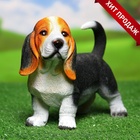 Садовая фигура из полистоуна «Щенок бассет-хаунда», 16×13×25 см - Фото 4