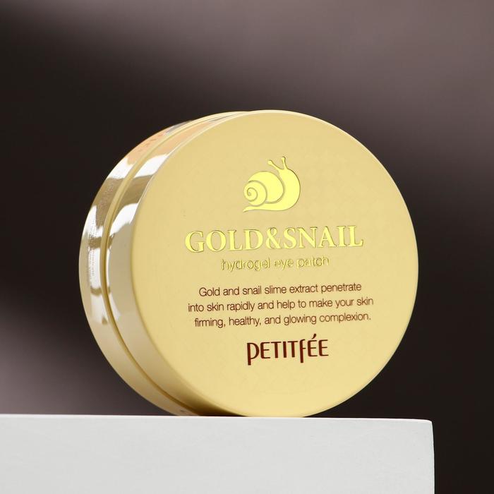 Гидрогелевые патчи Petitfee, с муцином улитки и золотом, 60 шт. 16849
