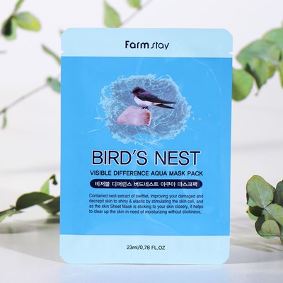 УЦЕНКА Тканевая маска с экстрактом ласточкиного гнезда FarmStay, 23 мл