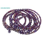 Браслет «Хрусталь» пружинка, цвет аметистовый 6 рядов - Фото 1