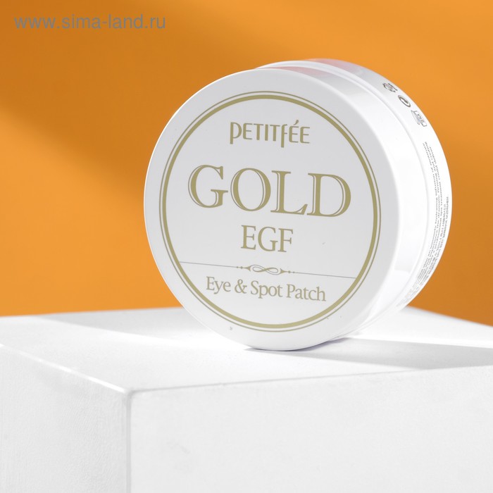 Патчи для глаз Gold & EGF Eye & Spot Petitfee, с золотыми частицами и фактором роста EGF, 60 шт. - Фото 1