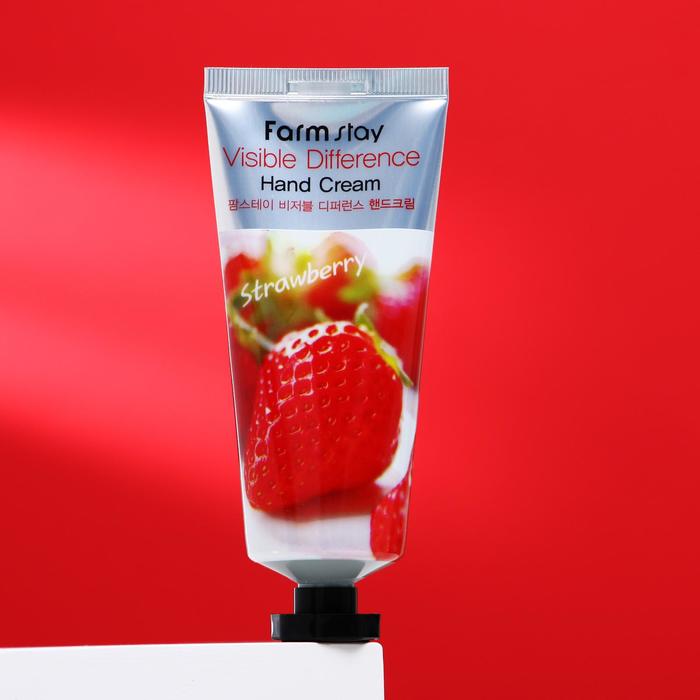 Крем для рук FarmStay, с экстрактом клубники, 100 мл 16889