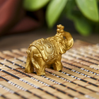Нэцке полистоун "Золотые слоны" набор 6 шт 3х3,5х1,7 см - Фото 6