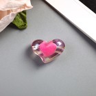 Бусины для творчества пластик "Сердце в сердце перламутр" набор 15 гр 2х2 см - Фото 2