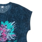 Комплект женский (футболка, шорты) Аджай цвет джинс, р-р 52 - Фото 3
