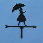 Флюгер "Девушка с зонтом" средний 30х40см - Фото 2