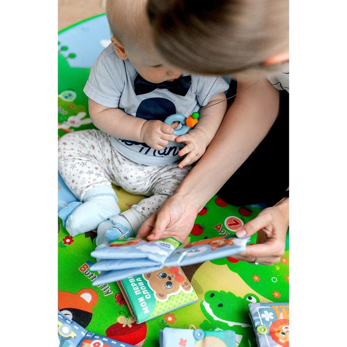 Книжка - шуршалка Крошка Я «Зоопарк», 12х12 см, от 4 мес. 2941999