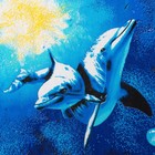 Простыня «Экономь и Я» Дельфины 150×215 ± 3 см.100% хлопок, бязь 120 г/м² - Фото 2