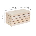 Скамья с ящиком 120х40х60см - Фото 3