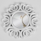 Зеркало настенное «Завитки», d зеркальной поверхности 11 см, цвет белый - Фото 2