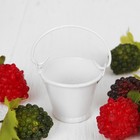 Миниатюра «Ведро малое», размер: 4×4×3,5 см, цвет белый - Фото 3