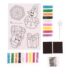 Магнит - фреска своими руками на новый год «Снеговик и мишка», набор 4 шт., набор для творчества - Фото 4