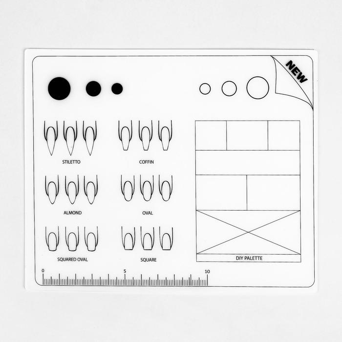 Коврик для маникюра, силиконовый, 15 × 18 см - Фото 1