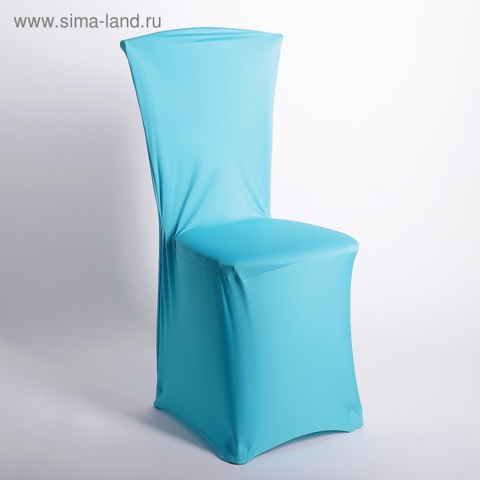Чехол свадебный на стул, голубой - Фото 1