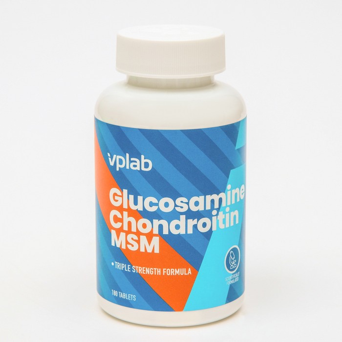 VPLab Глюкозамин Хондроитин MSM, спортивное питание, 180 таблеток - Фото 1