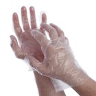 Перчатки одноразовые, полиэтиленовые, 0,46 г., 100 шт/уп, размер L-M - Фото 1