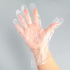 Перчатки одноразовые полиэтиленовые, размер L, 0,4 г, 100 шт/уп - Фото 1