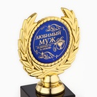 Кубок «Любимый муж», наградная фигура, пластик, золото, 13 см - Фото 5