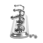 Вешалка ТУНДРА TVT002, металлическая, трёхрожковая, цвет хром - Фото 7