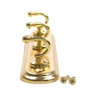 Вешалка ТУНДРА TVT002, металлическая, трёхрожковая, цвет золото - Фото 6