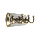 Вешалка ТУНДРА TVT002, металлическая, трёхрожковая, цвет бронза - Фото 6