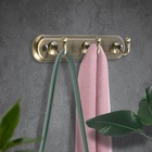 Вешалка ТУНДРА TVT002, металлическая, трёхрожковая, цвет бронза - Фото 2