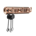 Вешалка ТУНДРА TVT002, металлическая, трёхрожковая, цвет медь - Фото 4