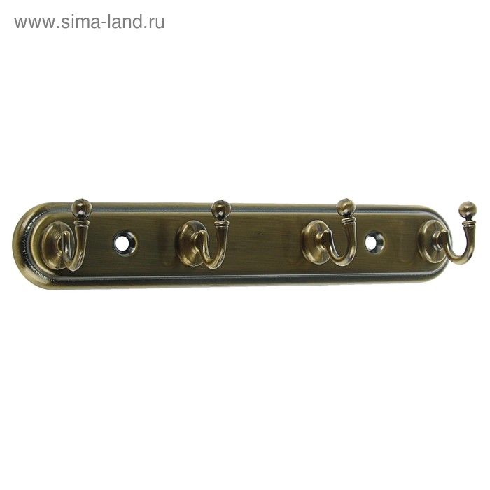 Вешалка 4-х местная, KV104AB, цвет бронза - Фото 1