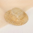 Шляпа для игрушек, размер 5 см, имитация соломы - Фото 1