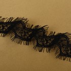 Кружево реснички, 40 мм × 9 ± 0,5 м, в бобине 3 шт по 3 м, цвет чёрный - Фото 2