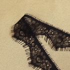 Кружево реснички, 30±5 мм, 9±0.5 м, в бобине 3 шт. по 3 м, чёрное - Фото 2