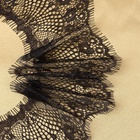 Кружево реснички, 110 мм × 9 ± 0.5 м, в бобине 3 шт. по 3 м, цвет чёрный - Фото 4