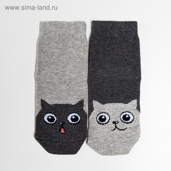 Носки детские, цвет серый меланж, размер 14 - Фото 1