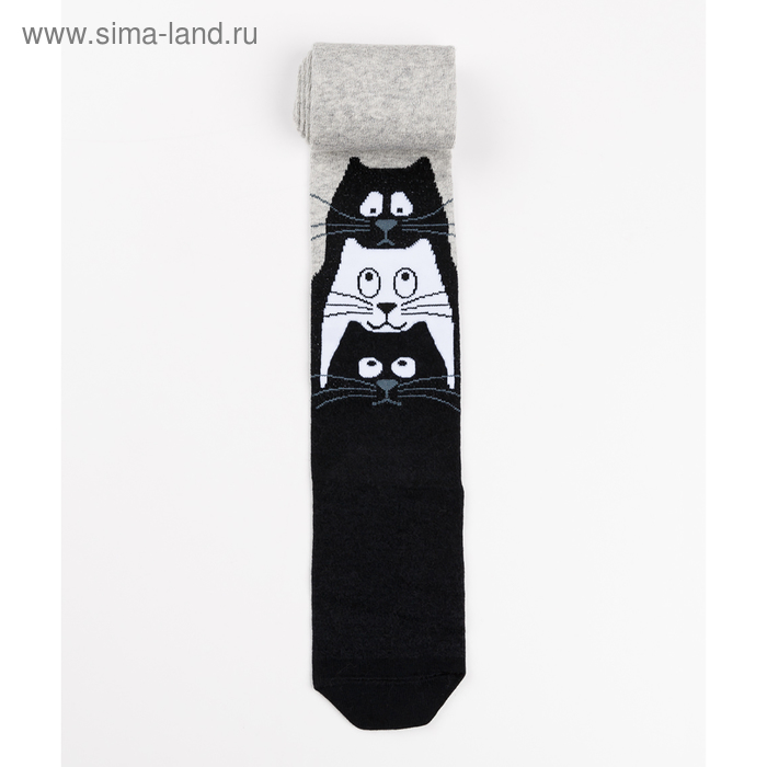 Колготки детские, цвет светло-серый меланж, рост 116-122 - Фото 1