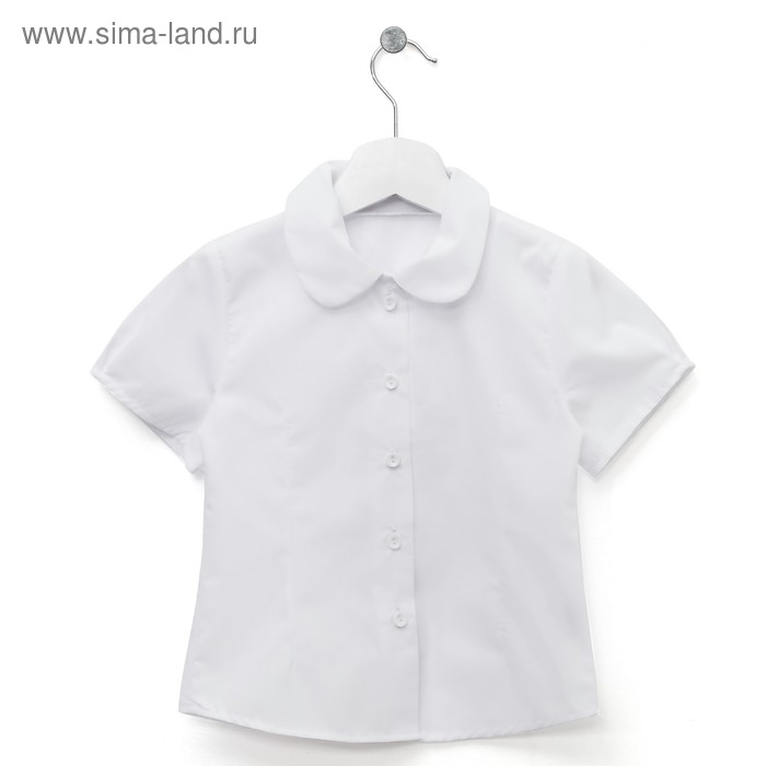 Блузка для девочки, рост 116 см, цвет белый - Фото 1