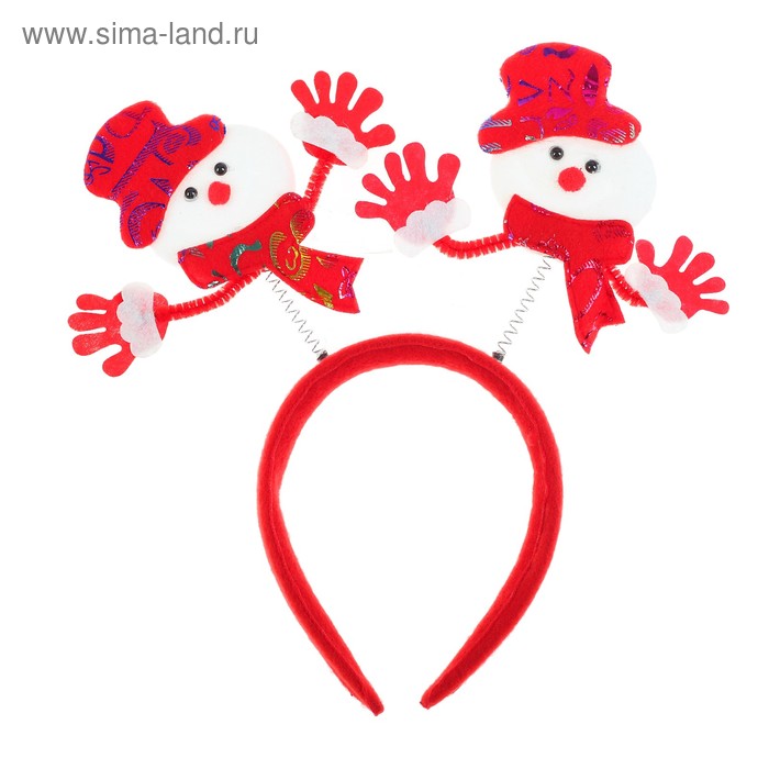 Карнавальный ободок «Снеговик» - Фото 1